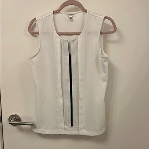 Calvin Klein Women's White Sleeveless Top